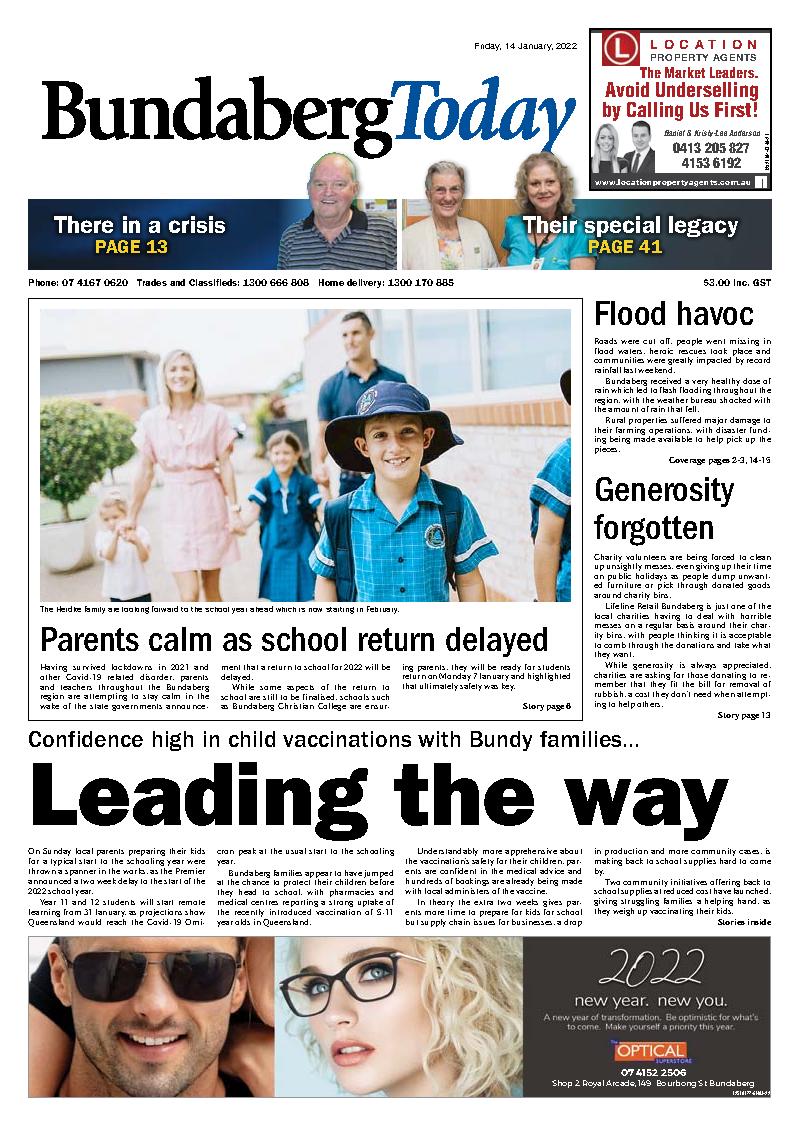 Bundaberg Today 14th January 2022 Bundaberg Today